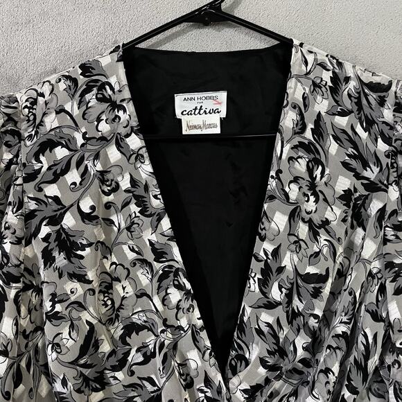 Vintage Ann Hobbs For Cattiva Blouse Fancy Womens M* Neiman Marcus Peplum Lined - Picture 5 of 11